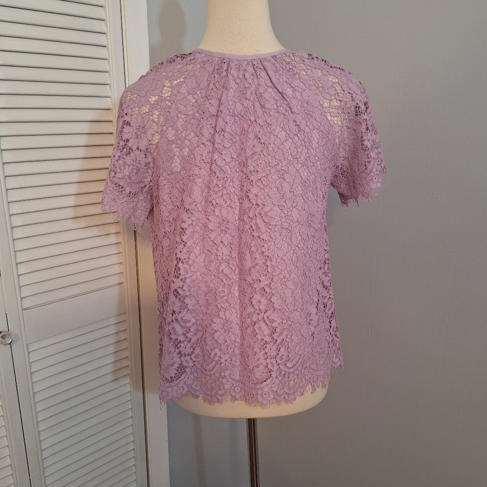 J. Crew lilac lace blouse top sz XS NWT *R - Picture 5 of 9